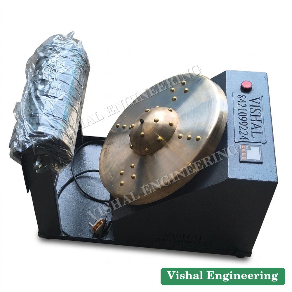 Export-Grade Ayurvedic Padabhyanga Kansya Thali Machine — வெண்கல தட்டு கால் மசாஜ் இயந்திரம் / కంచు పల్లెం పాదాల మసాజ్ మెషిన్ — Vishal Engineering