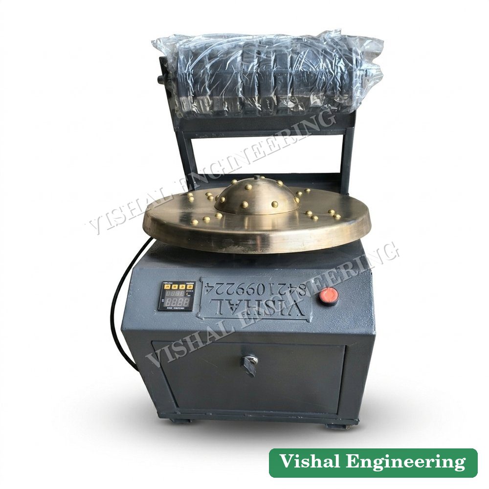 16-Inch Commercial Kansya Thali Foot Massage Machine Front View — कांस्य थाळी पाय मसाज मशीन — Vishal Engineering Sangli
